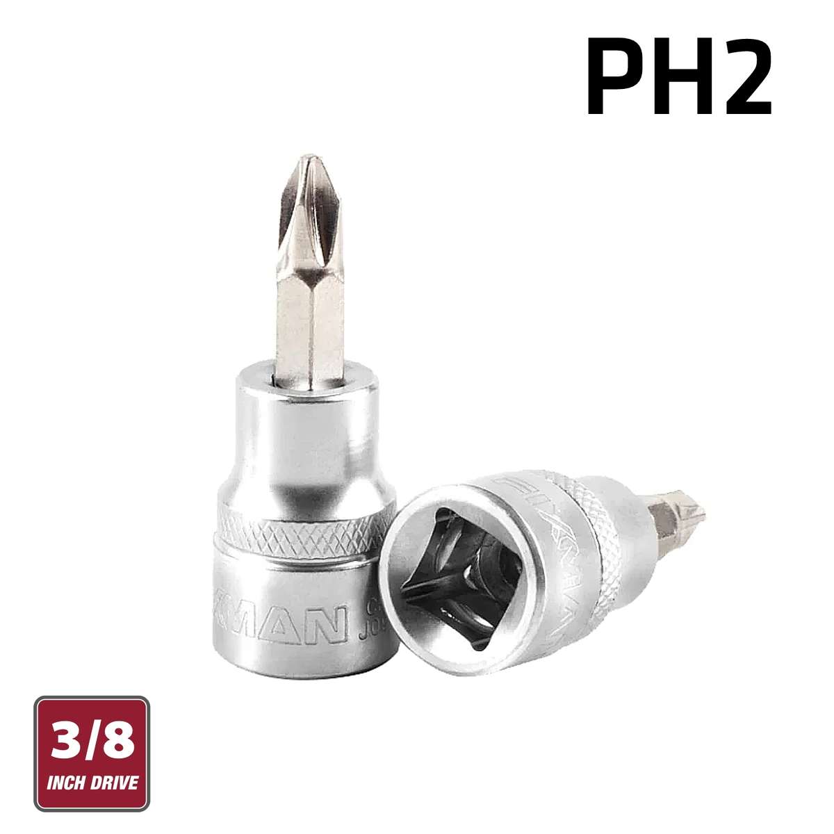 FIXMAN - 3/8' Dr.bit Socket Ph2 Phillips Screwdriver Bit - FIXMAN - 3/8' Dr.bit Socket Ph2 Philli...