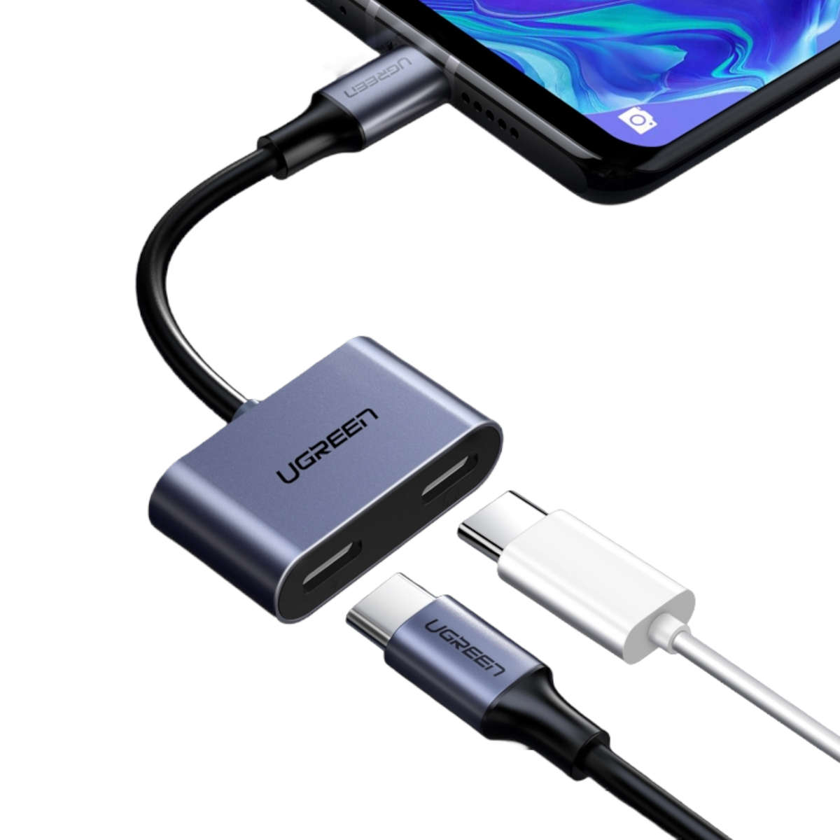 Ugreen - USB Type-C Dual Audio and Charging Adapter (15W PD, 2-in-1 Splitter) - Ugreen - USB Type...