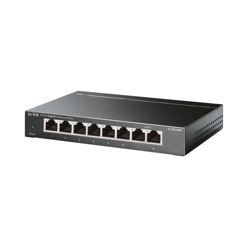 Tp-Link - TL-SG108S 8-Port Gigabit Ethernet Switch-Fast,Reliable, Plug & Play - Tp-Link - TL-SG10...