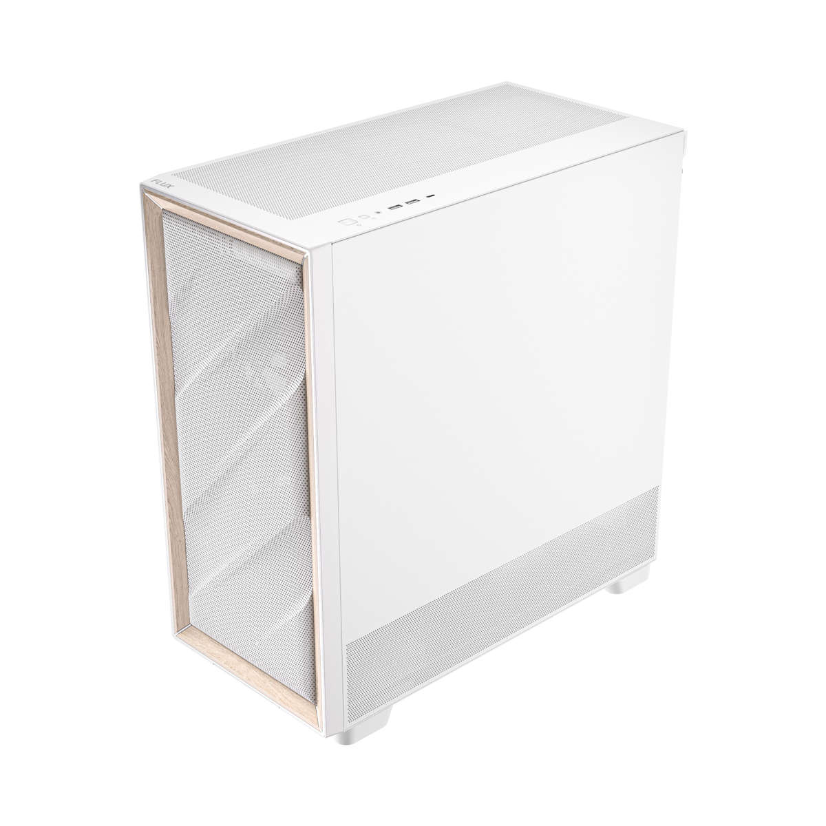Antec - Flux Mid-Tower E-ATX Gaming Chassis Wood Front Panel - White - Antec - Flux Mid-Tower E-A...