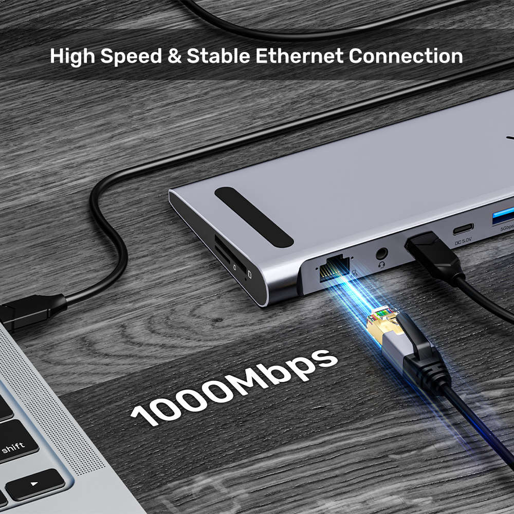 Unitek - D1106a | Uhub15+ Usb Type-C Triple 4k KVM Port Replicator Pedestal - Unitek - D1106a | U...