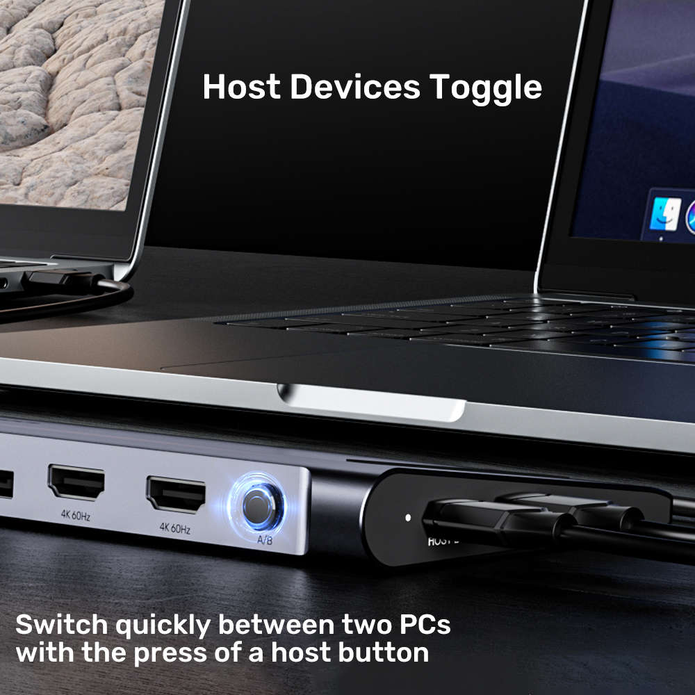Unitek - D1106a | Uhub15+ Usb Type-C Triple 4k KVM Port Replicator Pedestal - Unitek - D1106a | U...