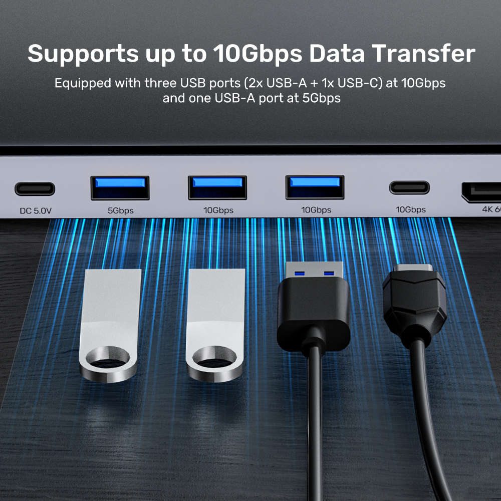 Unitek - D1106a | Uhub15+ Usb Type-C Triple 4k KVM Port Replicator Pedestal - Unitek - D1106a | U...