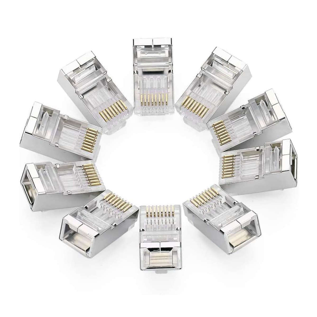 Ugreen - CAT6 FTP RJ45 Modular Plugs 10 Pack - Ugreen - CAT6 FTP RJ45 Modular Plugs 10 Pack