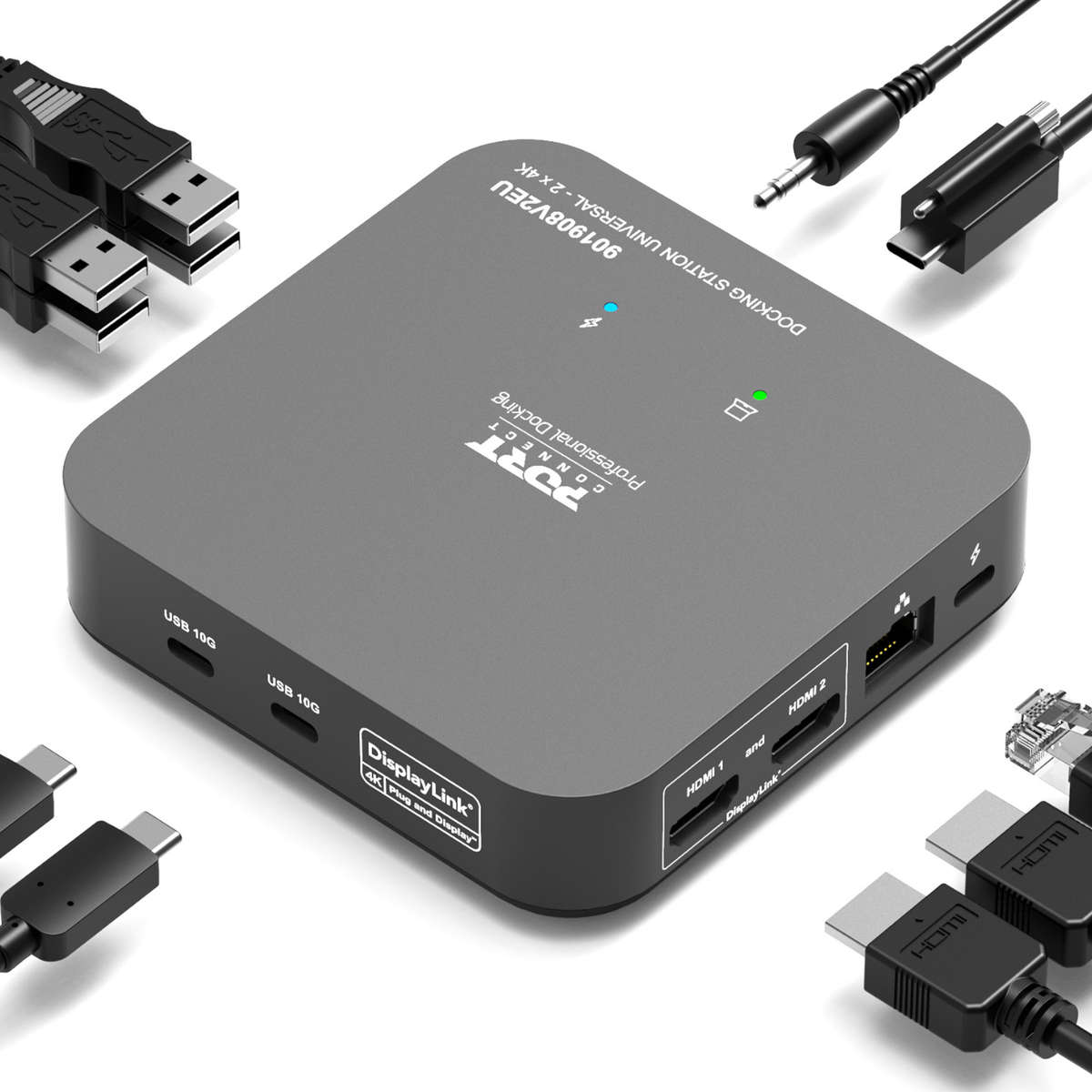 Port - Connect - Multi-port USB Type-C 2x4K Office Docking Station - Port - Connect - Multi-port ...