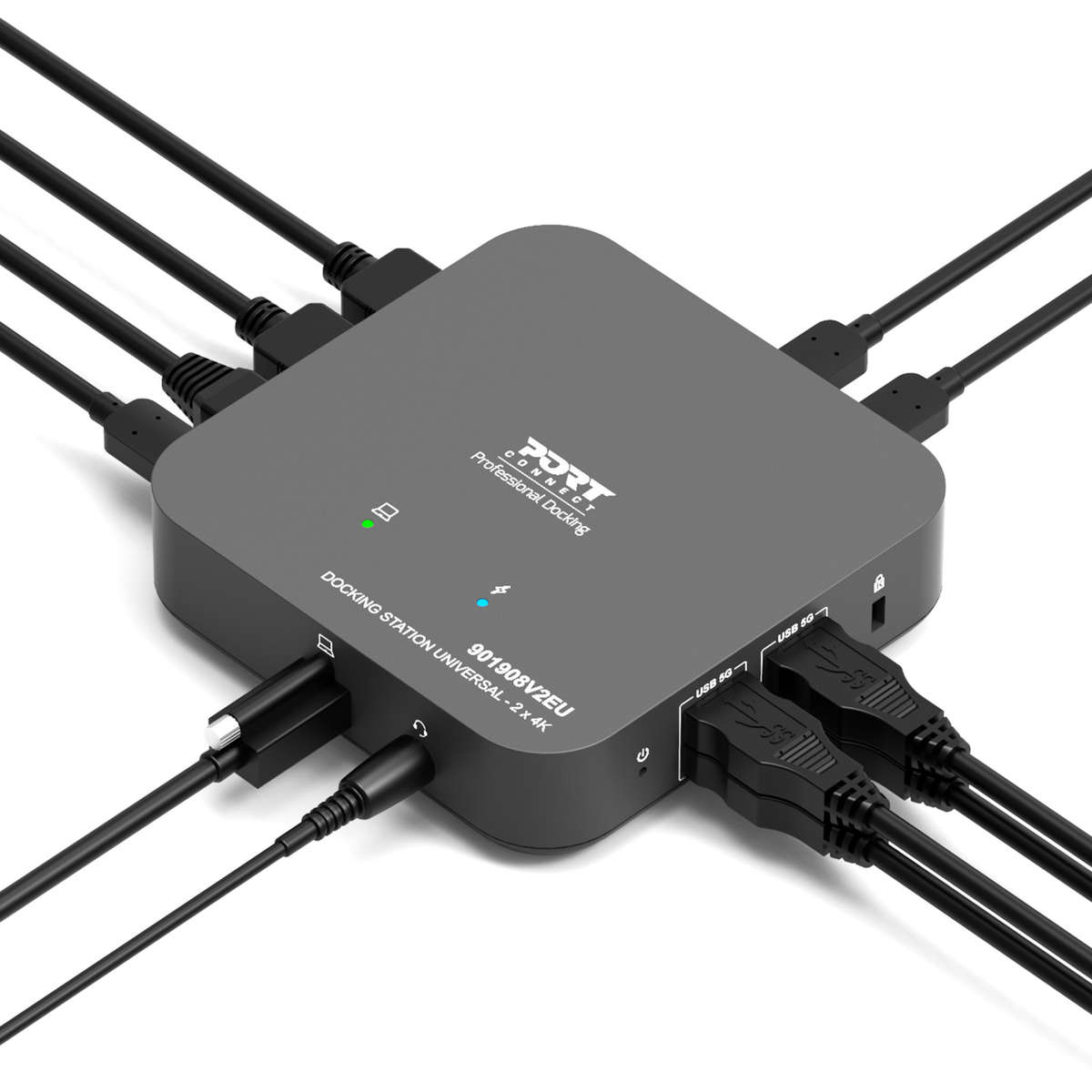 Port - Connect - Multi-port USB Type-C 2x4K Office Docking Station - Port - Connect - Multi-port ...