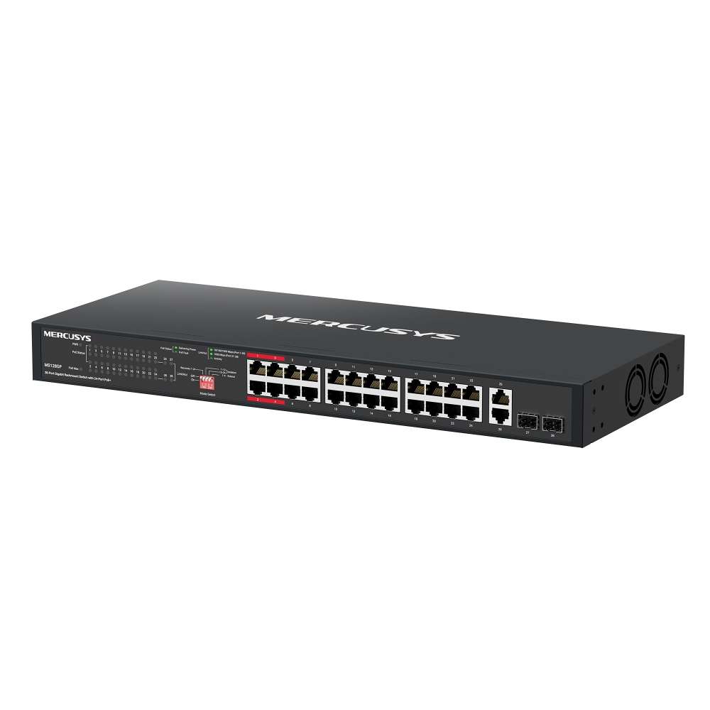 Mercusys - Ms128Gp 28-Port Gigabit Rackmount Switch With 24-Port Poe+ - Mercusys - Ms128Gp 28-Por...