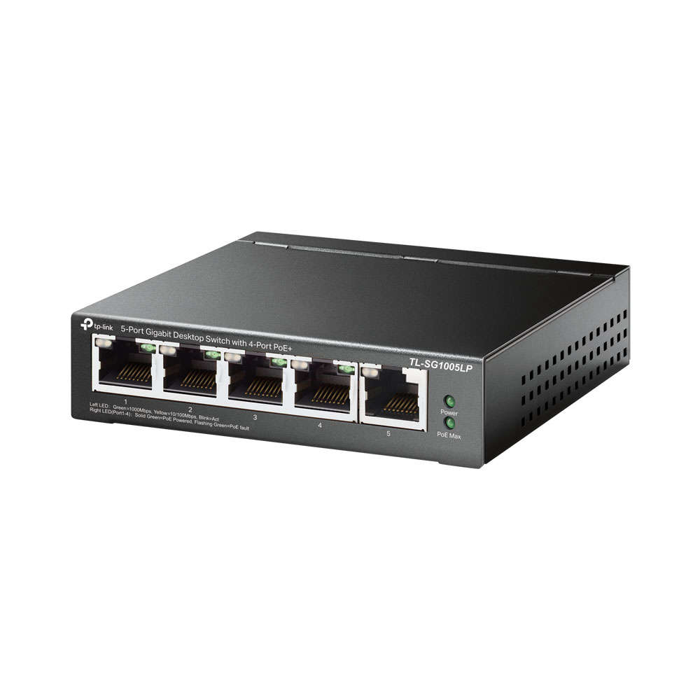 Tp-Link - 5-Port 10/100Mbps Desktop Switch with 4-Port PoE - Tp-Link - 5-Port 10/100Mbps Desktop ...