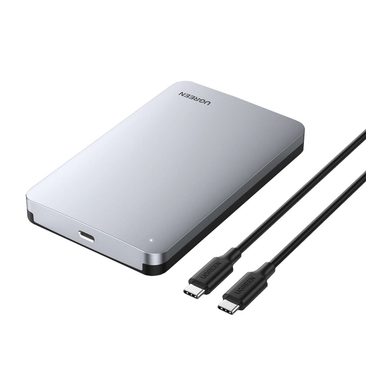 Ugreen - CM300 2.5 inch USB Type-C Hard Drive Enclosure - Silver - Ugreen - CM300 2.5 inch USB Ty...