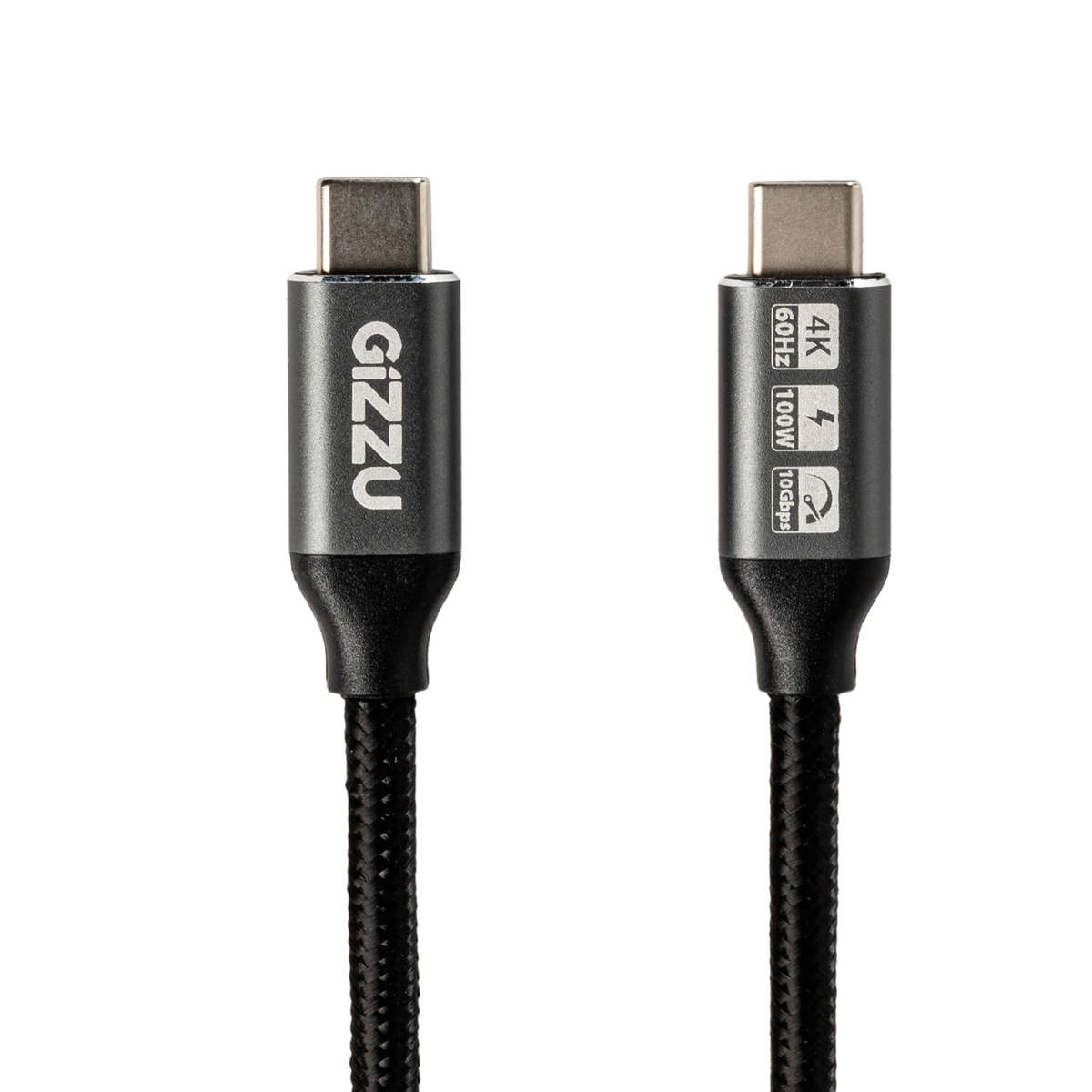 Gizzu - 100W 10Gbps Type-C 2m Cable - Gizzu - 100W 10Gbps Type-C 2m Cable