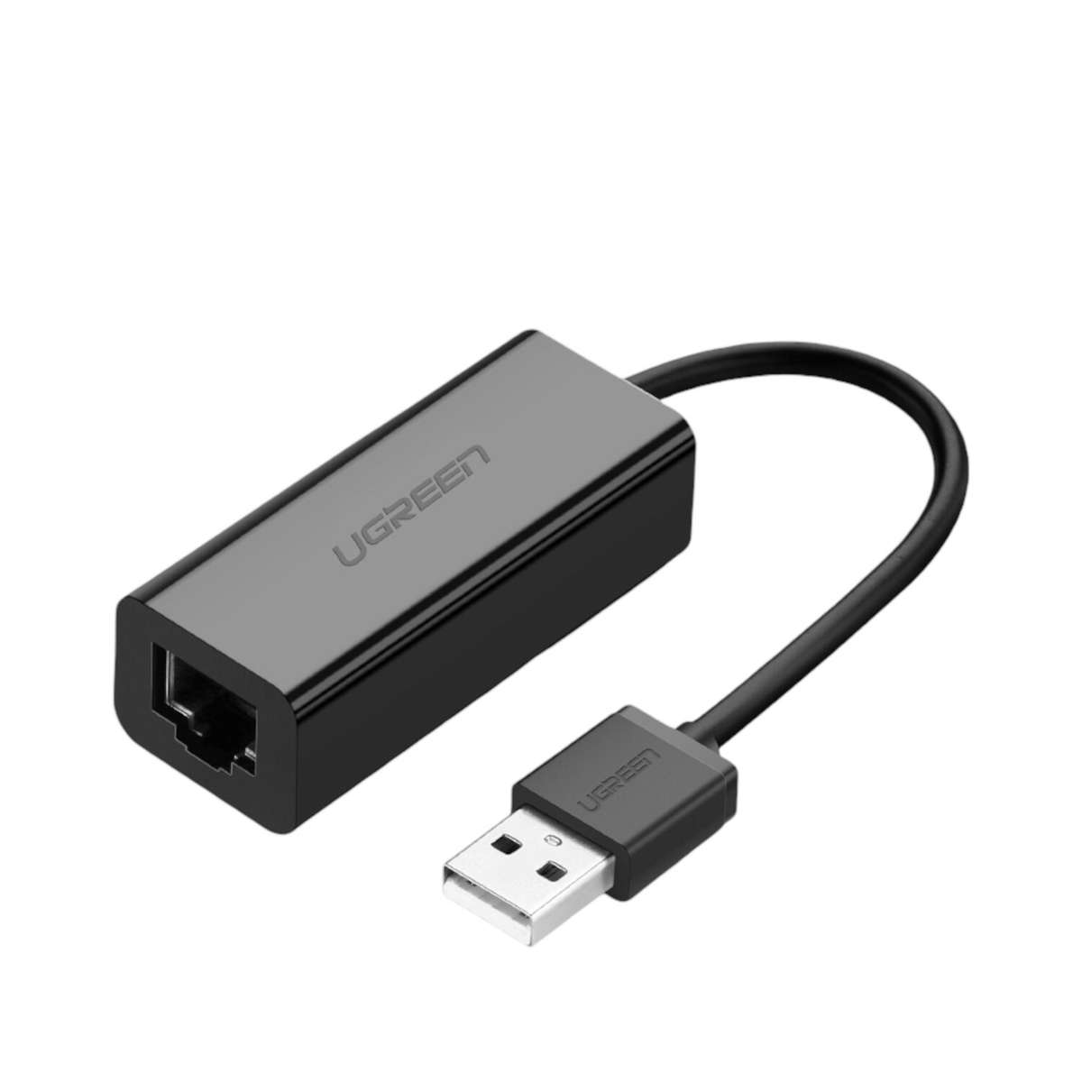 Ugreen - CR110 Ethernet Adapter | USB 2.0 to RJ45 - Black - Ugreen - CR110 Ethernet Adapter | USB...