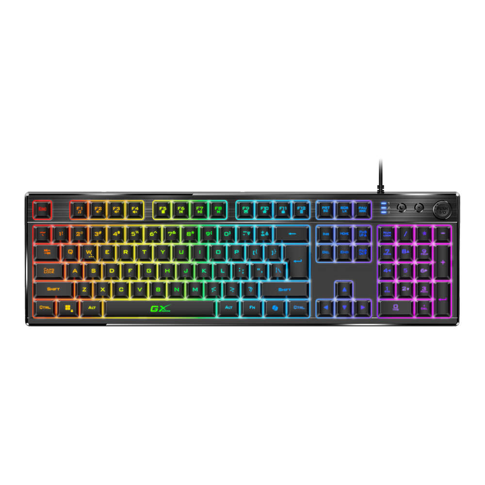 Genius - Scorpion K7 Plus 1.8M USB RGB Illuminated Gaming Keyboard With Control Knob - Genius - S...