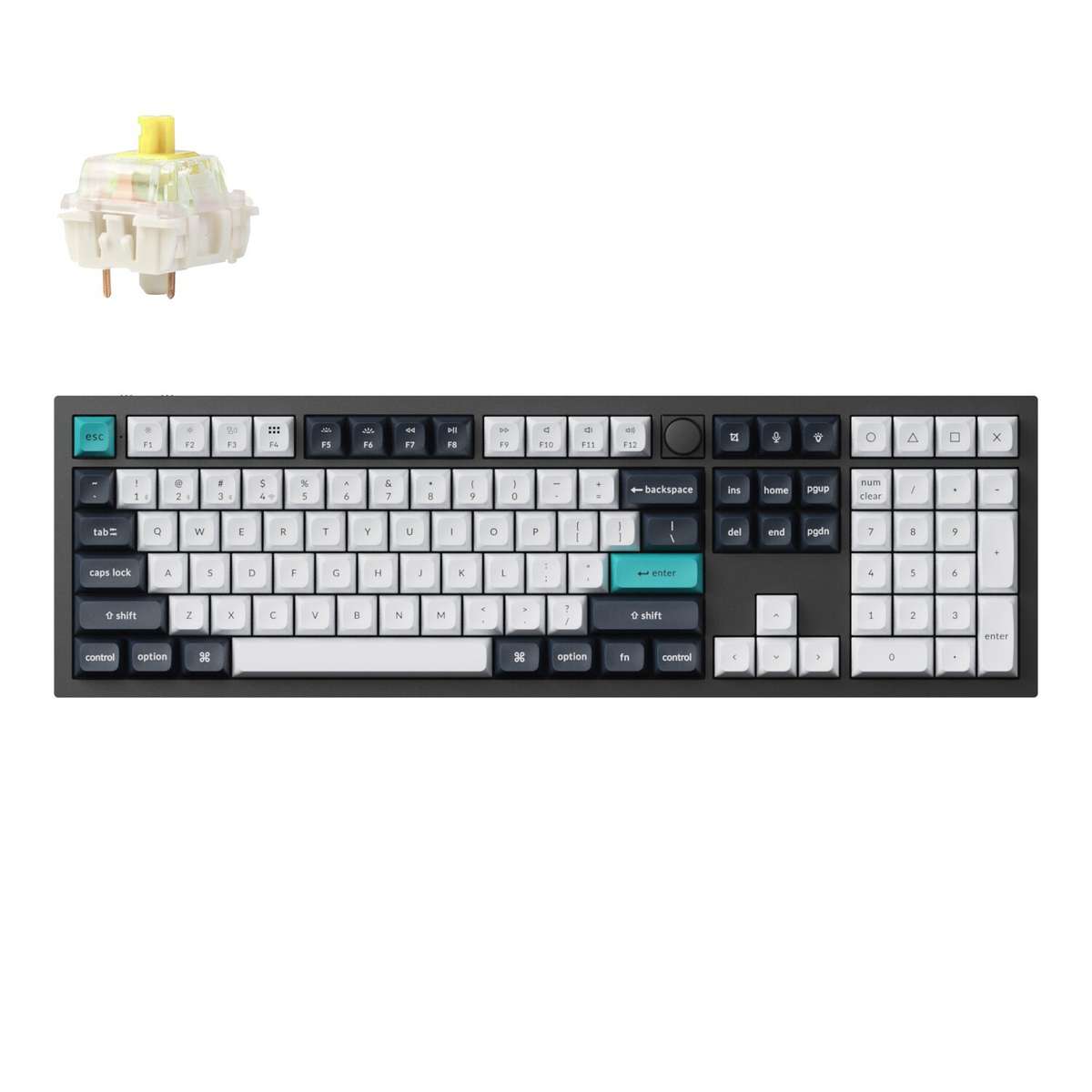 Keychron - Q6 Max QMK/VIA Wireless Mechanical Keyboard (Full-Size, Gateron Jupiter Banana) - Keyc...