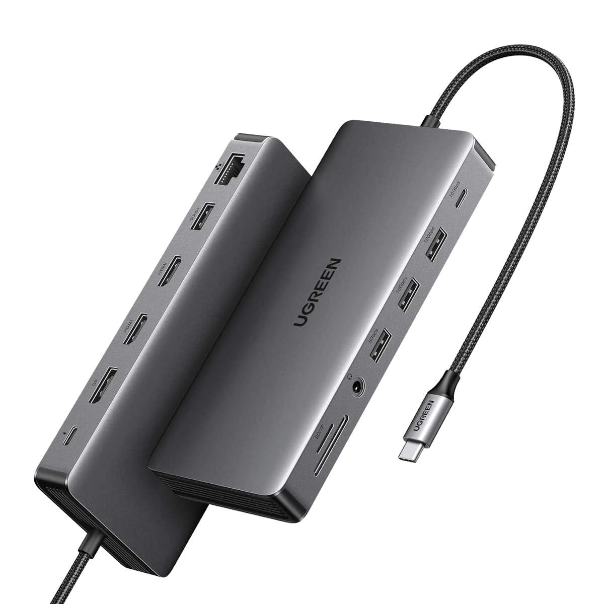 Ugreen - CM681 Revodok Pro 13-in-1 USB Type-C HDMI and DisplayPort Docking Station - Ugreen - CM6...