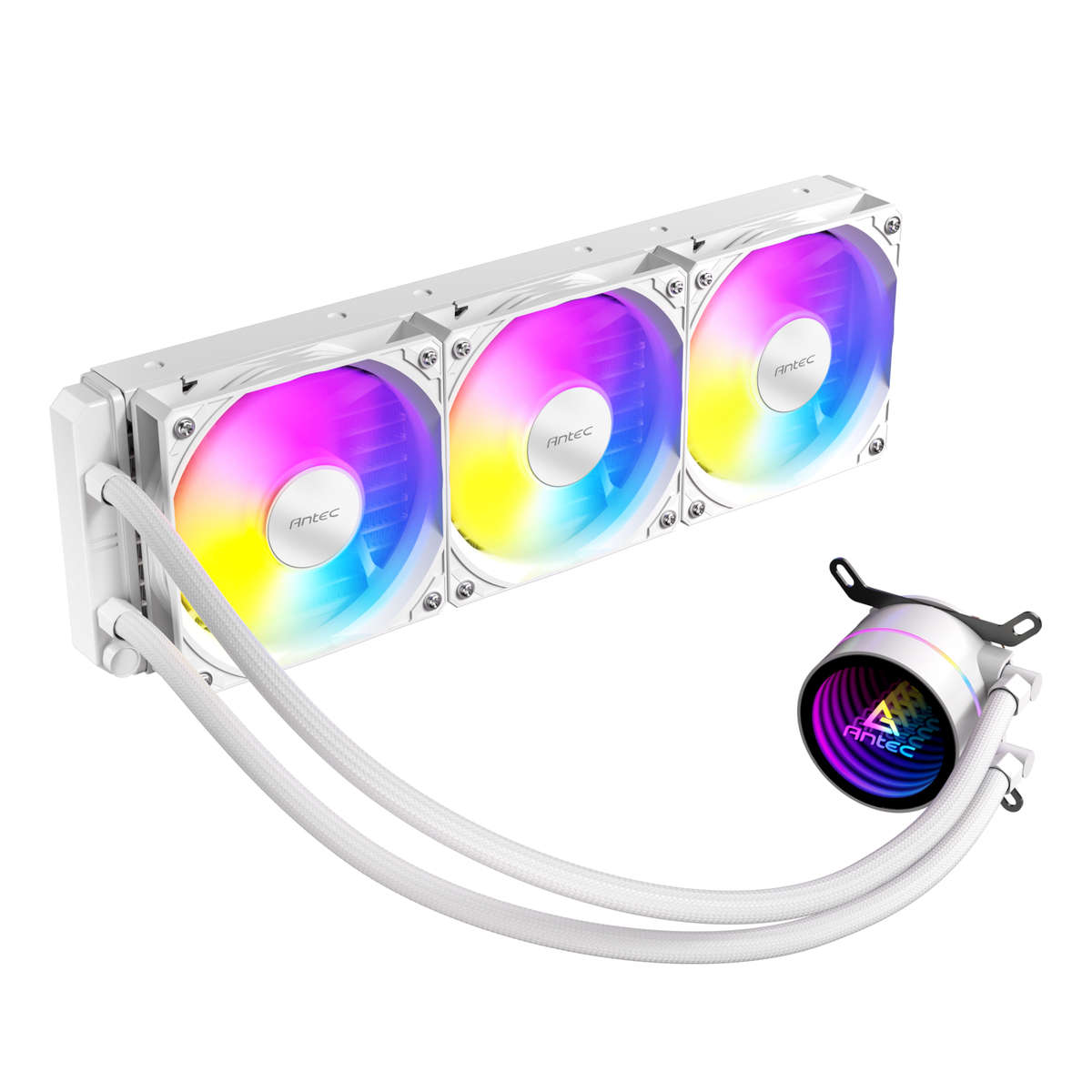 Antec - Luna 360 ARGB CPU Liquid Cooler - White - Antec - Luna 360 ARGB CPU Liquid Cooler - White