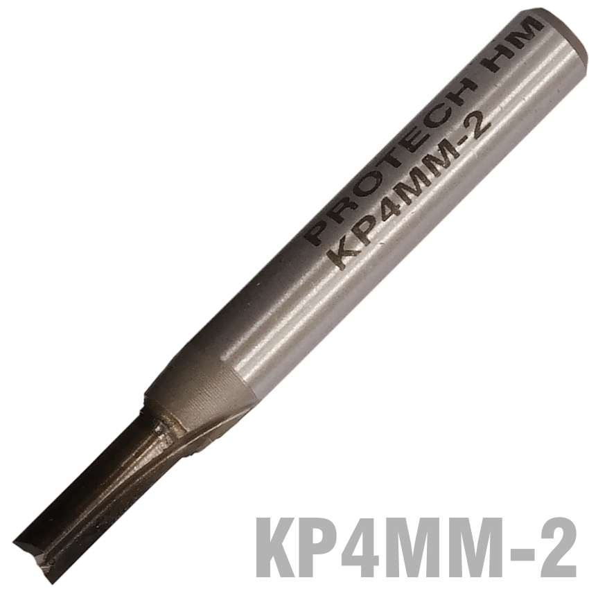 Pro-Tech - Straightbit 4mm 2 Flute Solid Carb - Pro-Tech - Straightbit 4mm 2 Flute Solid Carb