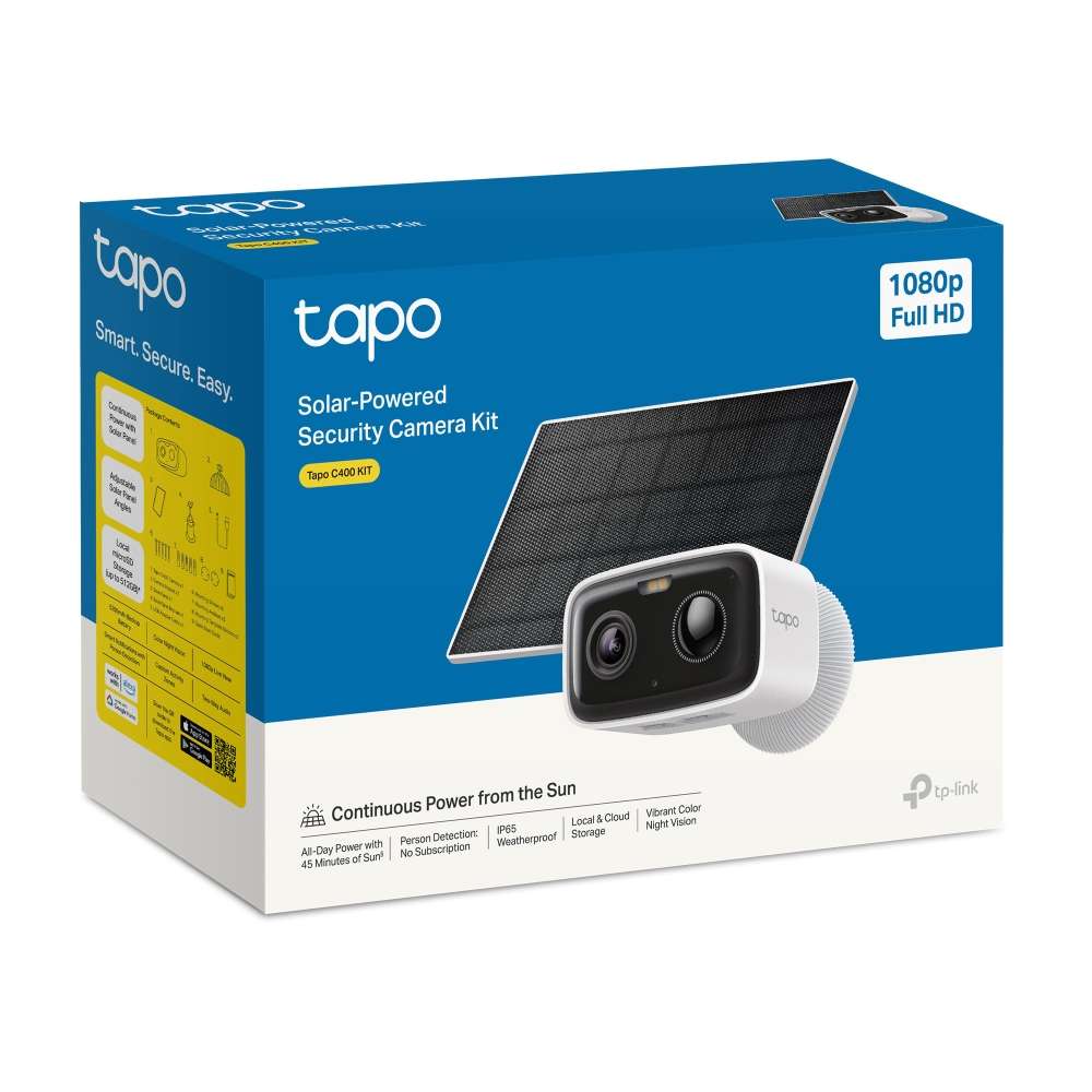 Tp-Link - Tapo C400 Kit 1080P Solar-Powered Wi-Fi Security Camera Kit - Tp-Link - Tapo C400 Kit 1...