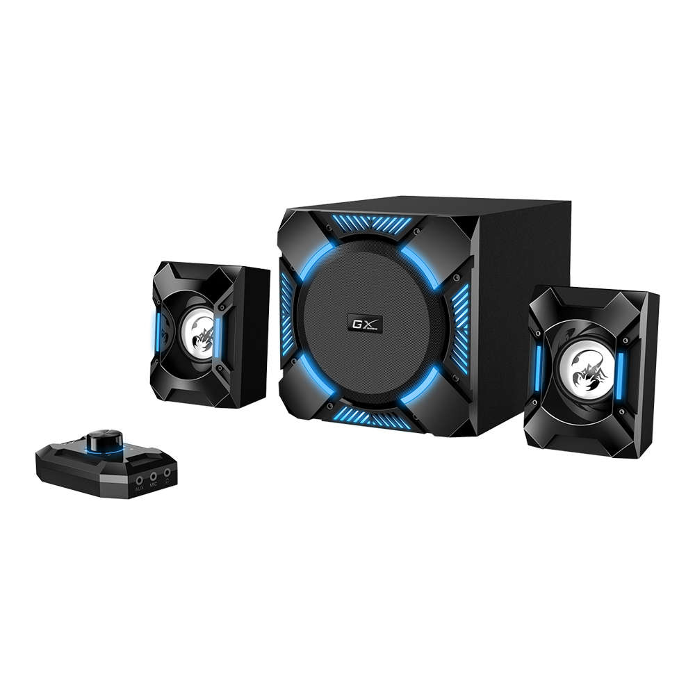 Genius - Sw-G2.1 1200 36W 2.1 Channel Gaming Speaker System With In-Line Control Pod - Genius - S...