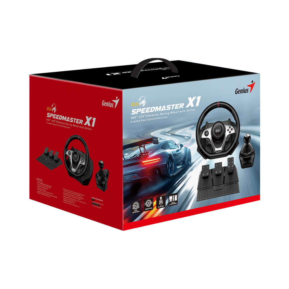 Genius - 6 Speed Wheel With Vibration - Blk - Genius - 6 Speed Wheel With Vibration - Blk