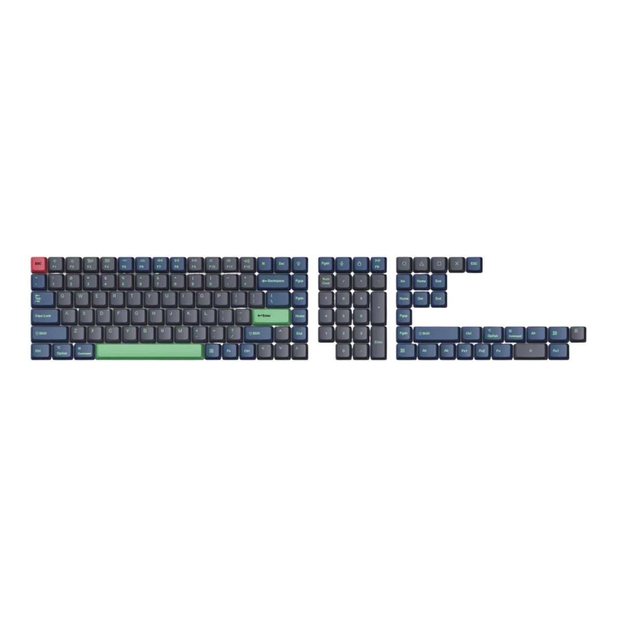 Keychron - OEM Dye-Sub PBT Keycap Set  Hacker (Version C, PBT, OEM Profile, MX-Compatible) - K...