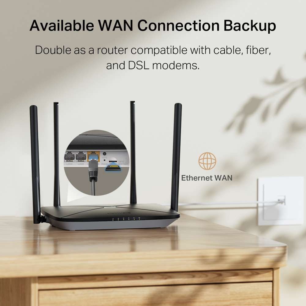Mercusys - MB115-4G 300 Mbps Wireless N 4G LTE Router - Mercusys - MB115-4G 300 Mbps Wireless N 4...