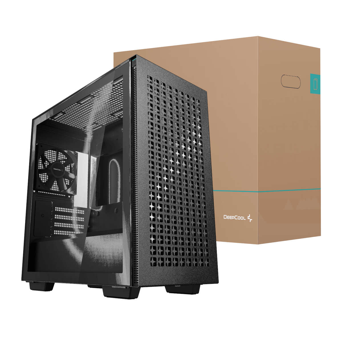 DEEPCOOL - CH370 Micro-ATX Gaming Chassis - Black - DEEPCOOL - CH370 Micro-ATX Gaming Chassis - B...
