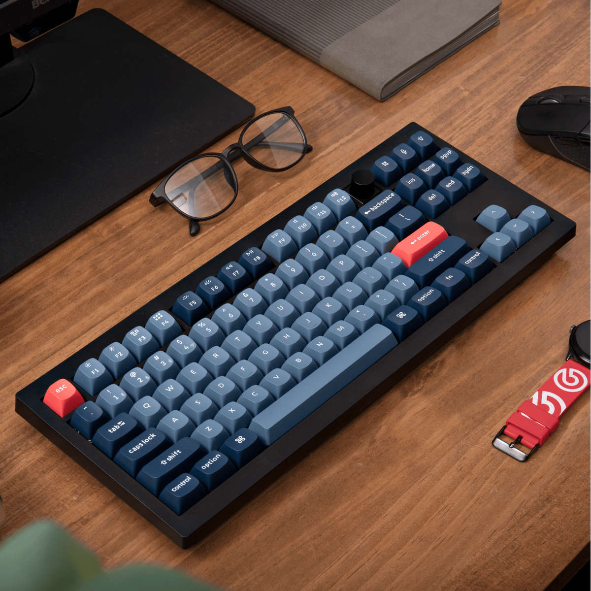 Keychron - V3 Max Qmk/Via 80% Wireless Custom Mechanical Keyboard (Brown Switch)  Carbon Black...