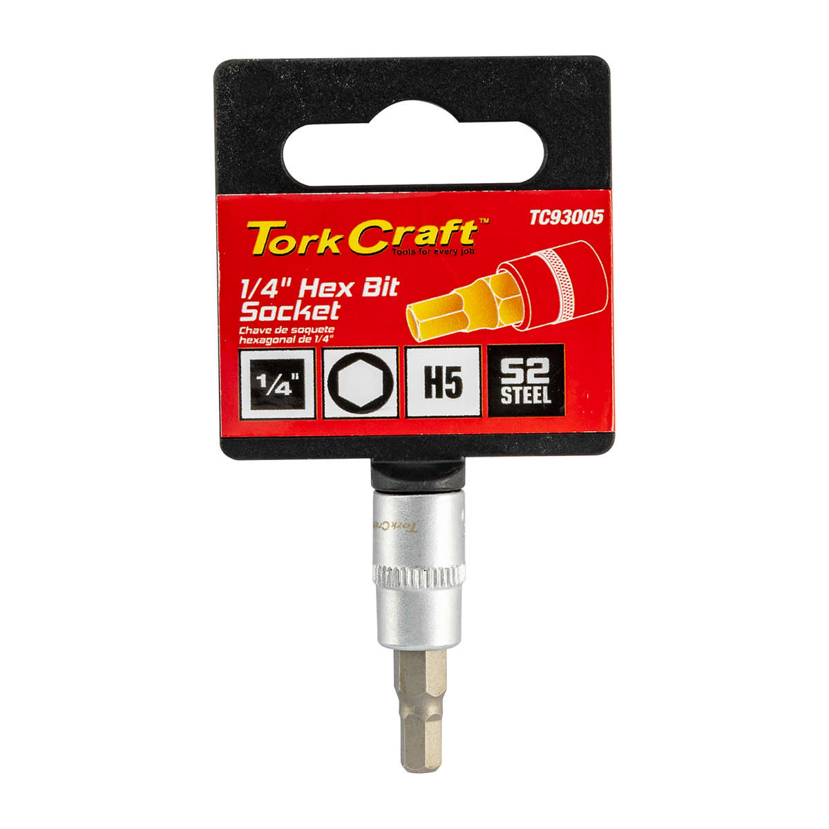Tork Craft - Socket Bit 1/4'Dr Hex H5 S2 Material - Tork Craft - Socket Bit 1/4'Dr Hex H5 S2 Mate...
