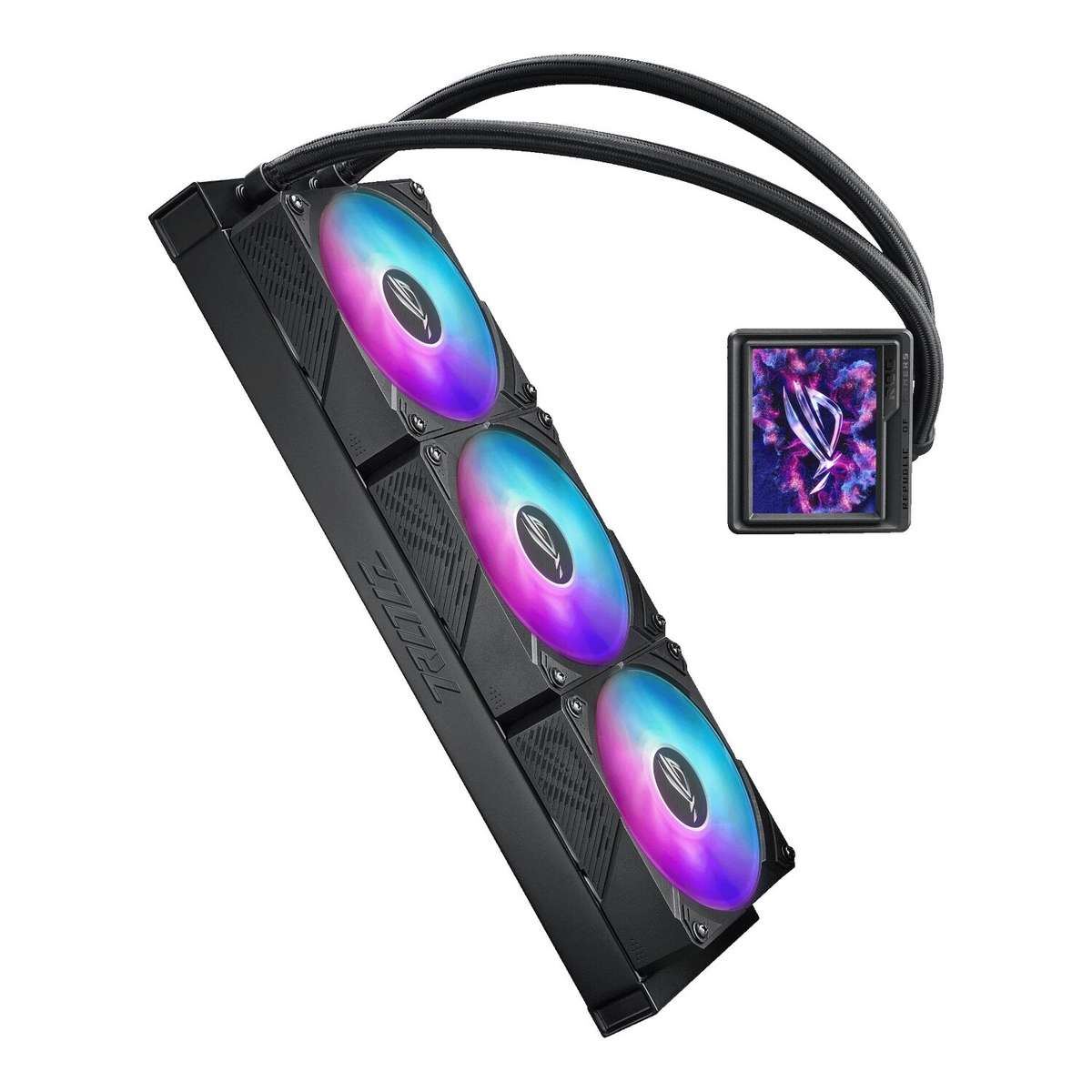 Asus - ROG Ryujin III ARGB AIO Liquid Cooler - 3.5" LCD Display - Asus - ROG Ryujin III ARGB AIO ...