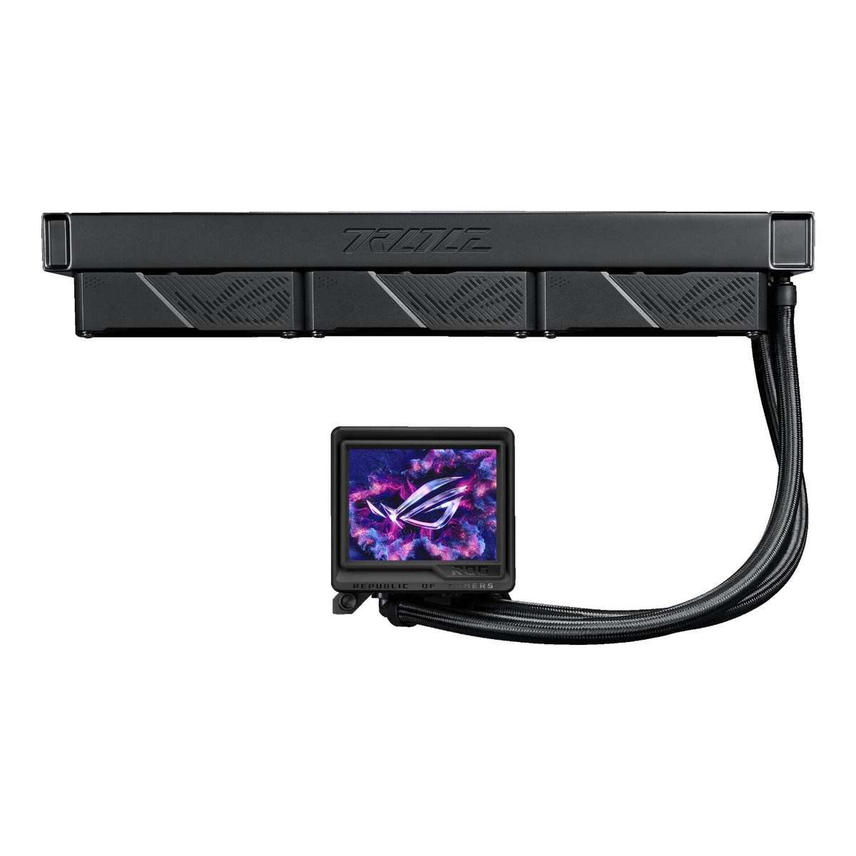 Asus - ROG Ryujin III ARGB AIO Liquid Cooler - 3.5" LCD Display - Asus - ROG Ryujin III ARGB AIO ...
