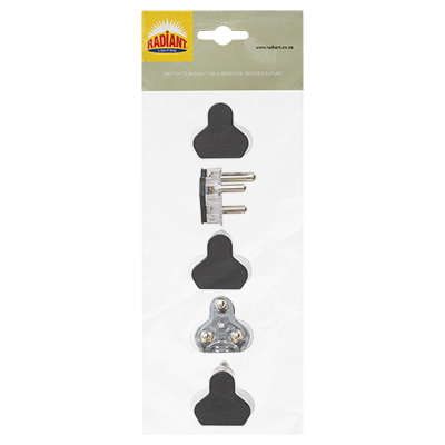 Radiant - Plug Top 16Amp 3Pin Black 5xPrepack - Radiant - Plug Top 16Amp 3Pin Black 5xPrepack