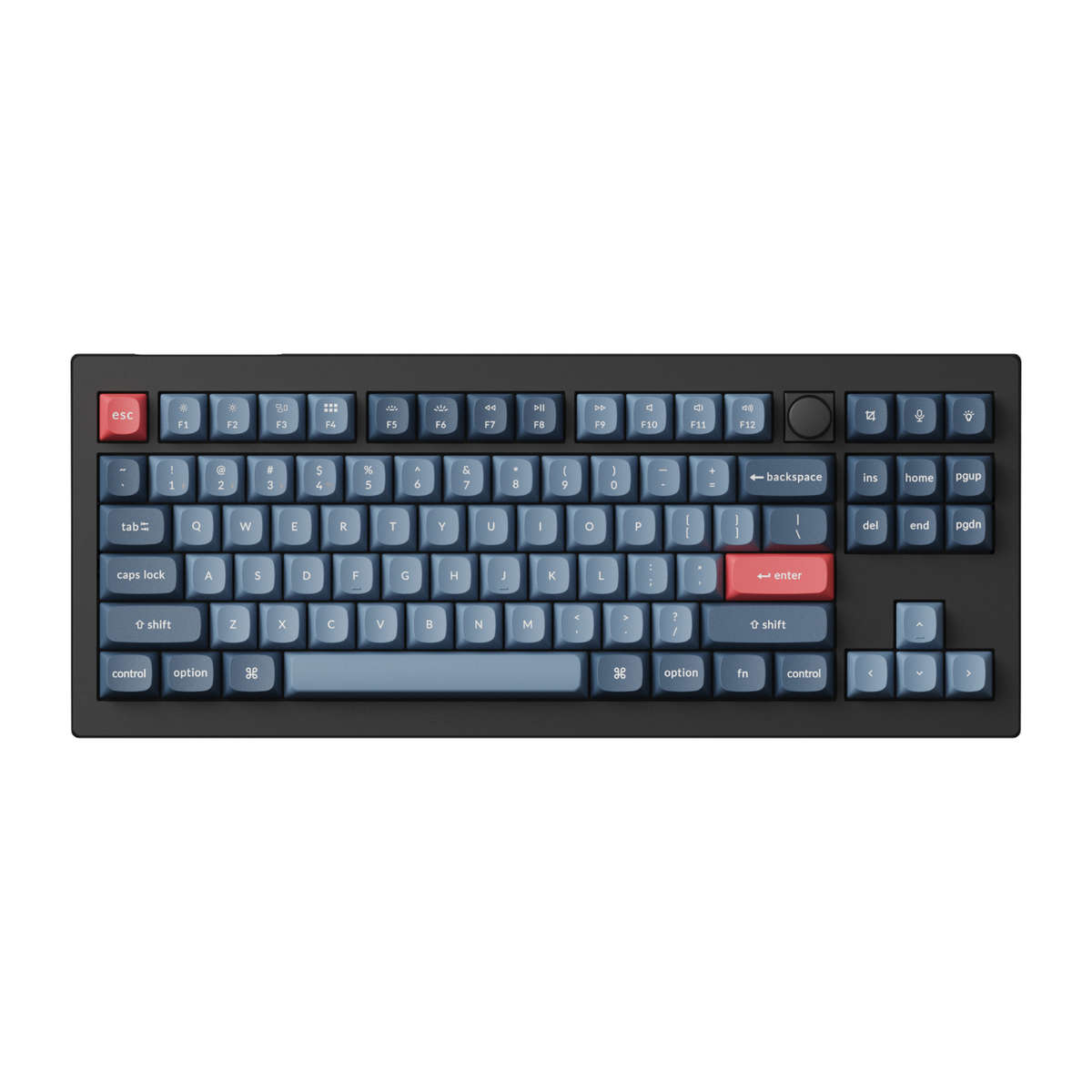 Keychron - V3 Max QMK/VIA 80% Wireless Custom Mechanical Keyboard (Banana Switch)  Carbon Blac...