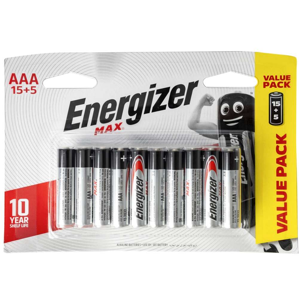 Energizer - Max Aaa Battery-15+5 Free Pack (Moq12) Energizer - Energizer - Max Aaa Battery-15+5 F...