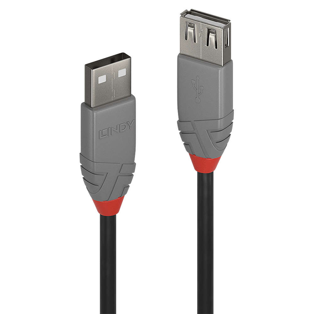 Lindy - 1M Passive Usb2.0 Ext Cbl-Anthra (36702) - Lindy - 1M Passive Usb2.0 Ext Cbl-Anthra (36702)