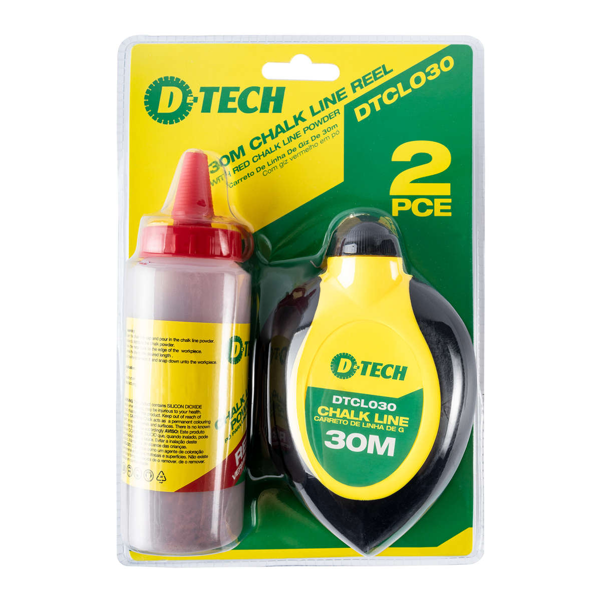 D-tech - Chalk Line 30M Reel ABS Shell Red Powder H/Duty - D-tech - Chalk Line 30M Reel ABS Shell...