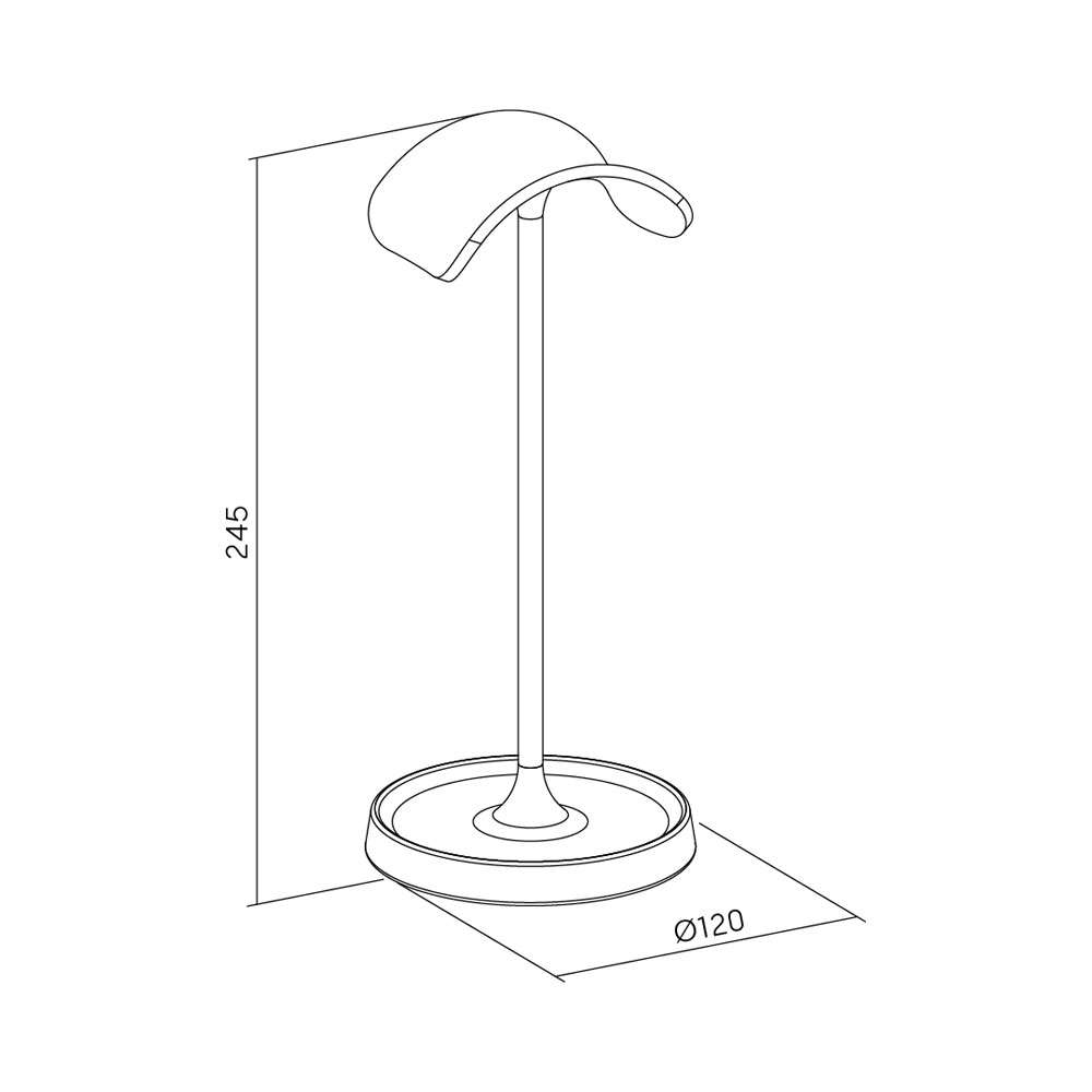 Lumi - Slim Aluminium / Plastic Desktop Headphone Stand - Lumi - Slim Aluminium / Plastic Desktop...