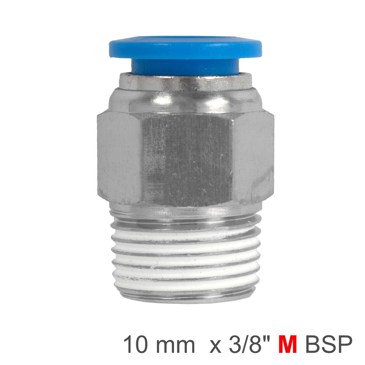 Air Craft - Pu Hose Fitting Straight Stud 10mm-3/8 M - Air Craft - Pu Hose Fitting Straight Stud ...