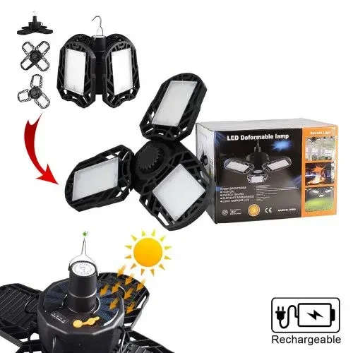 Garage Lamp Three leaves Light Bulb Deformable Work Lighting