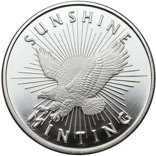 1 oz Sunshine Silver Round (New, MintMark SI)