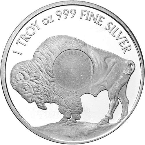 1 oz Sunshine Buffalo Silver Round (New, MintMark SI) 99.9 BU