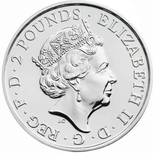 2016 1 oz British .999 Silver Lunar Year of the Monkey Coin (BU) Encapsulated