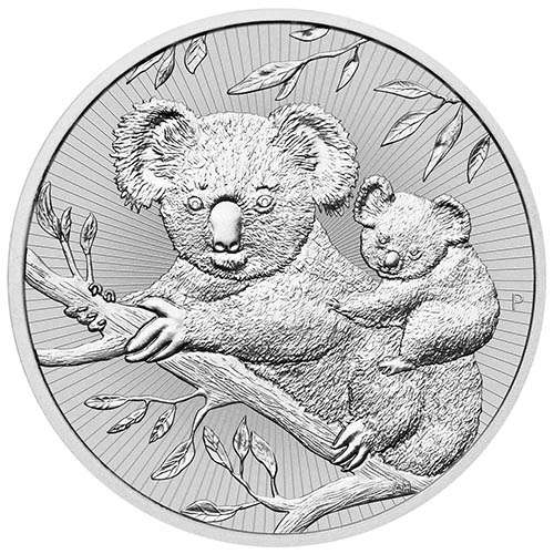 2018 2 oz Australian Mother and Baby Koala Silver Coin (BU) Limited Mintage
