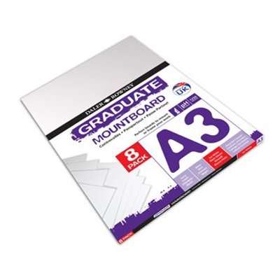 Daler Rowney Graduate Mountboard A3 (Ice White)(8 Pack)