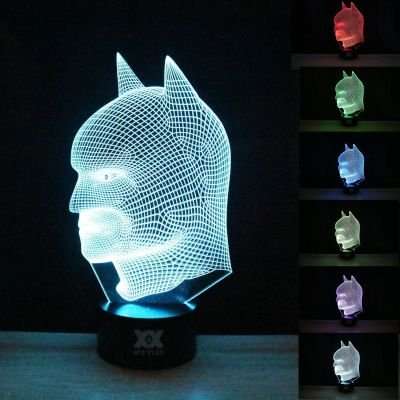 LED Night Lamp - Superhero Bat Mask