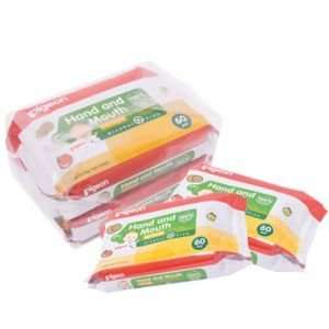 Pigeon Hand and Mouth Wipes 2-in-1 (Pack of 60)