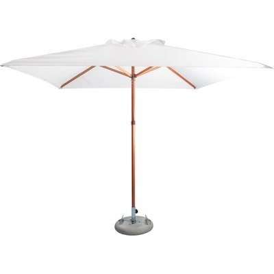 Cape Umbrellas Tokai Patio 2.5m Wooden Classic Line Umbrella (White) (Square)