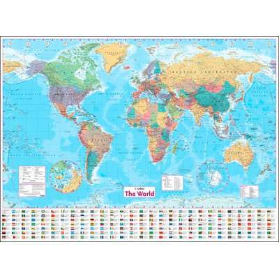 Collins World Wall Paper Map (Sheet map, flat, New edition)