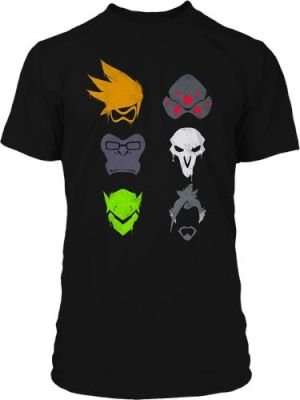 Overwatch Versus Spray T-Shirt (Black)(Small)