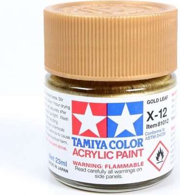 Tamiya X-12 Gold Leaf (Acrylic Model Paint)