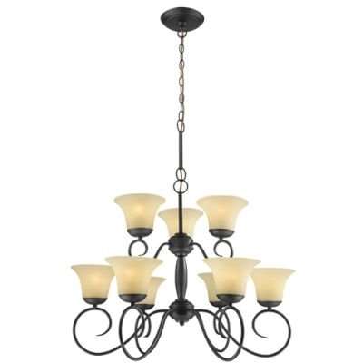 Radiant Ebele Chandelier - 8 Globe Fitting (Slate Black)